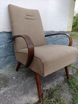 Retro křeslo TON – původní stav, ideální na restaurování
