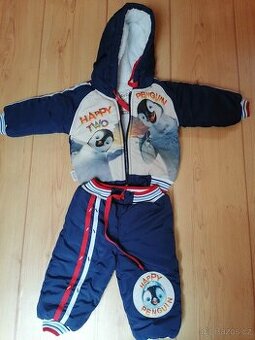 Zimní bunda včetně zimních kalhot, velikost 62/68