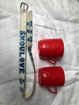 Retro opasek šmoulové a retro hrnky