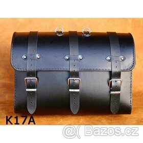 Kožený kufr - válec na chopper 48cm typ 17A,17B,17C