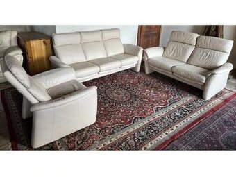 Luxusní kožená sedací souprava 3+2+1, 2883