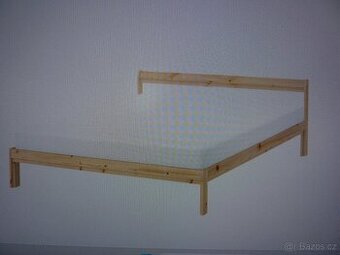 Ikea NEIDEN Rám postele, borovice, 140x200 cm + rošty LURÖY