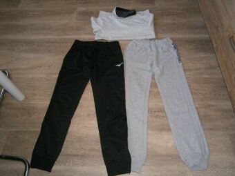 2x tepláky + mikina zdarma vel. 164