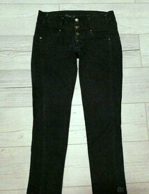 Dámské dívčí černé džíny STAFF skiny W30 - 1