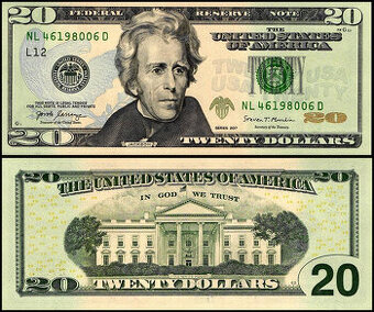 USA - 20 Dolarů bankovka, 2017, UNC