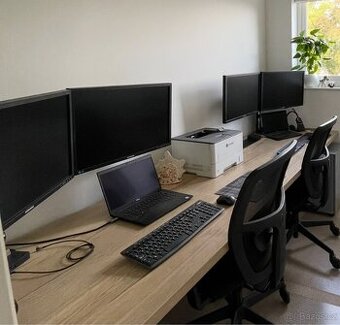2x monitor Samsung S24E650 + drzak, kabely - komplet