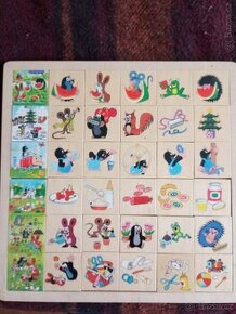 velké dřevěné puzzle Krteček