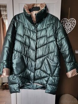 BUNDA 4XL- TMAVĚ ZELENO-BÉŽOVÁ- MÓDNÍ - 1