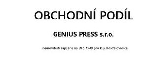 PRODEJ OBCH. PODÍLU VE VÝŠI 100% NA SPOL. GENIUS PRESS S.R.O