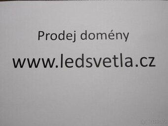 doména www.ledsvetla.cz PRODÁM