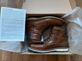 Nové pánské zimní kožené boty Baťa s teplou podšívkou - 44