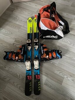 Lyže Volkl 120 cm + lyžáky  36-37 + taška