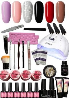 Startovací sada na manikúru s UV lampou a příslušenstvím