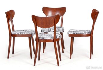 4Krásně zachovalé 4 jídelní židle TON Banana.