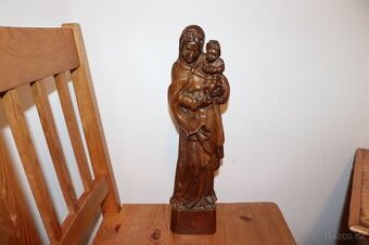 Marie a Jezulátko  soška  socha  dřevo (225H)