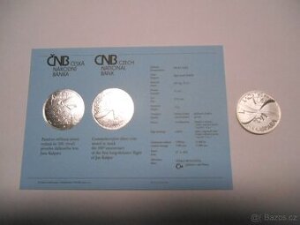 Stříbrná mince ke 100. prvního dálkového letu Jana Kašpara