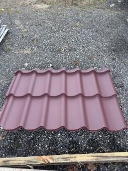 Plechová střešní krytina hnědá