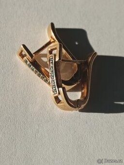 náušnice s modrými diamanty ve stříbře (Ag) (nové)