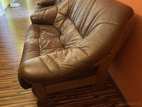 luxusní kožené dvojkřeslo