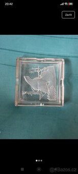 Retro skleněný popelník