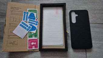 Černý kryt Samsung S24 + 2x sklo