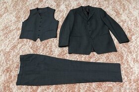 Pánský oblek Bernhardt s vestou antracit (1) - 1