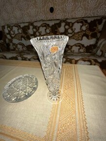broušená váza - bohemia - 1