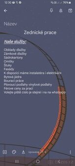 Shanim zakazky zednické práce