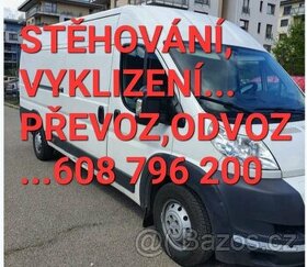 STĚHOVÁNÍ / VYKLÍZENÍ / LEVNĚ / PŘEVOZ / ODVOZ / KDYKOLI /
