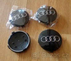 středové krytky Audi 60mm cerne stribrne poklicky - 1