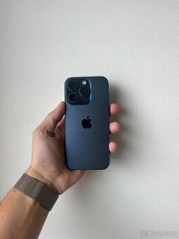 APPLE IPHONE 15 PRO 128GB MODRÝ TITAN-BATERIE 95%-ZÁRUKA