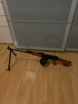 Airsoftový kulomet RPK-1101 - celokov, pravé dřevo, EBB