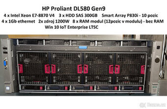 Server HP Proliant DL580 generace 9, Intel Xeon E7-8870 V4