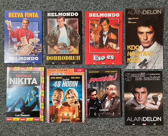 8x francouzské krimi Belmondo Delon Noiret na DVD