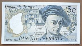 Bankovka, Francie, 50 francs ročník 1980