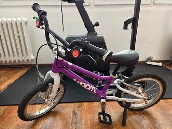 WOOM 2 - dětské kolo 14" - fialová, se stojánkem WOOM