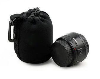 Neoprénový obal na objektiv s karabinou