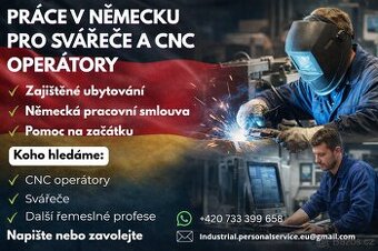 Práce v Německu (CNC, svářeči i další profese)