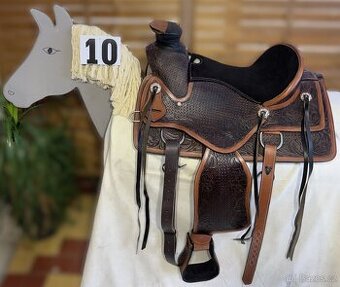 Westernový sedlový komplet 10) hnědý WADE