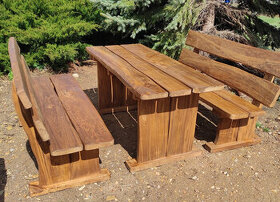 Zahradní souprava z masivu, zahradní nábytek