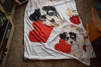 Povlečení na jednopostel Psí láska, mikrovlákno