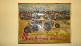 Plakát Autmotoklub Ouběnice 1987 - závod tříkolek