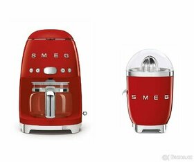 Originální SMEG odšťavňovač + kávovar (červený)