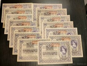 Staré bankovky 10000 korun / kronen r.1918 3.verze I.vydání
