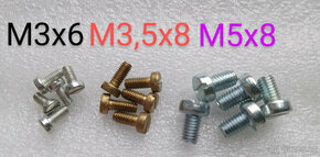 Šroubky M3x6, M3,5x8, M5x8 - 1