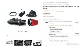 BMW E9X M3- Eventuri carbon air box NOVÉ