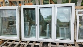 Okno PVC - 2080x1450 mm - STARŠÍ - 3 KS