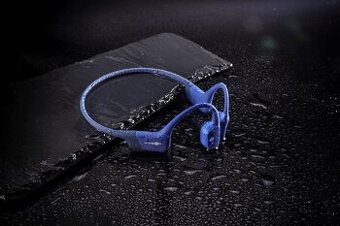Bezdrátová sluchátka Shokz Aeropex s mikrofonem modrá