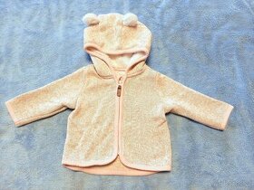 Žíhaná mikina na zip s oušky, H&M, vel. 56