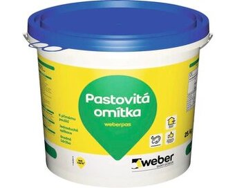 2 nové omítky WEBER.PAS silikon zrnitá 1 mm 25 kg šedá